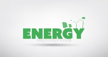 Alternatif enerji, temiz enerji üretimi - kavram animasyon yolları 