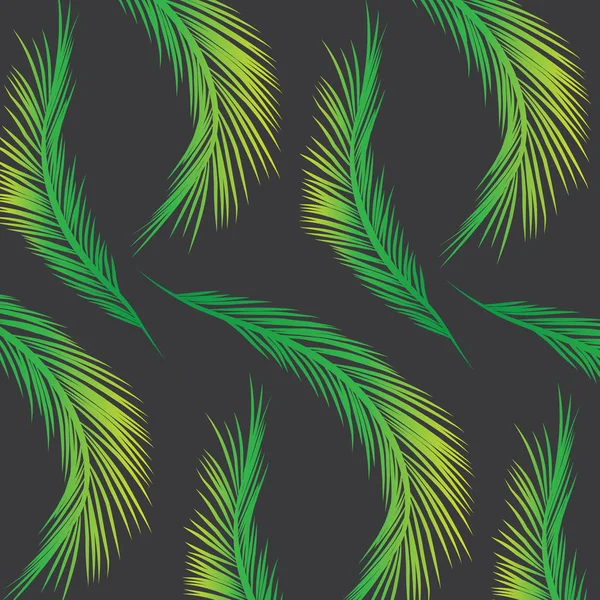 Пальмовые листья - зеленые и желтые — стоковый вектор