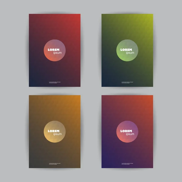 Volantino o copertina Design Template Set con sfondo astratto — Vettoriale Stock