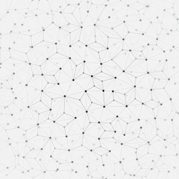 Struttura di rete geometrica in stile moderno minimale in bianco e nero, modello di connessione — Vettoriale Stock