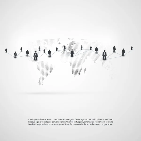 网络-商业联系-社交媒体概念设计 — 图库矢量图片