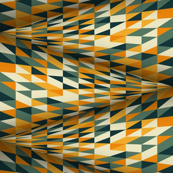 Bunte abstrakte 3d runde Oberfläche - Dreiecke Mosaik Hintergrunddesign — Stockvektor