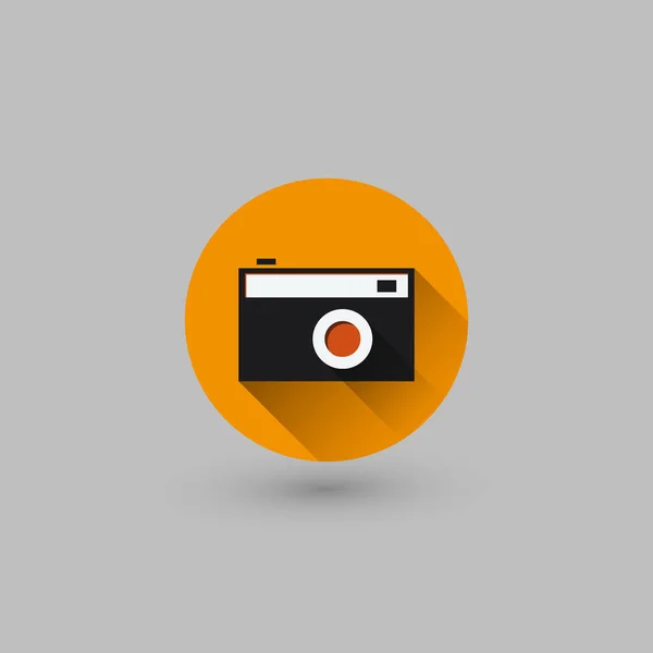 Düz UI Tasarım - renkli Webdesign Element - kamera simgesi — Stok Vektör