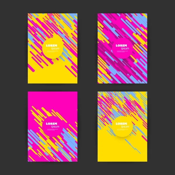 Kleurrijke Covers met patroon - toepassing voor borden, Posters, Banners, Flyers — Stockvector