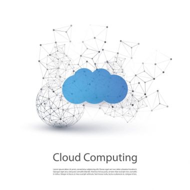 Cloud Computing tasarım kavramı - dijital ağ bağlantıları, teknolojik altyapı