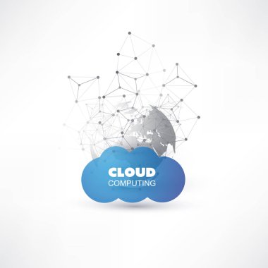 Cloud Computing tasarım kavramı - dijital ağ bağlantıları, teknolojik altyapı