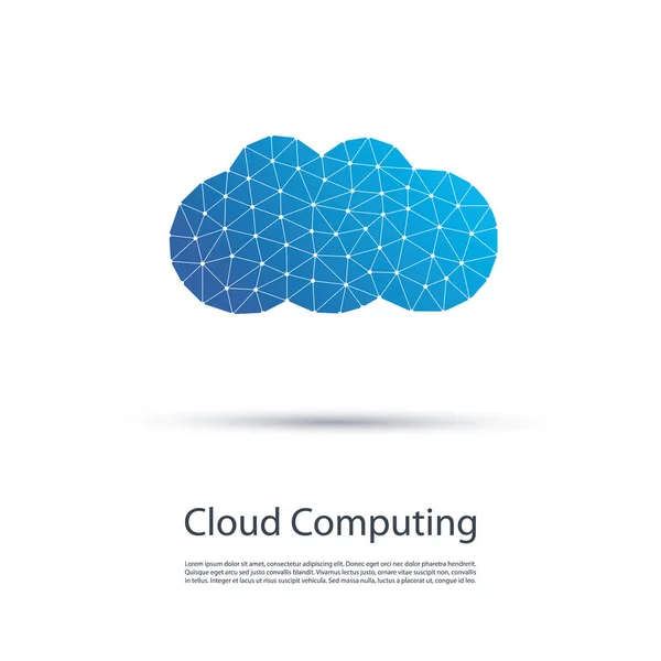 Concept de conception Cloud Computing Connexions réseau numérique, arrière-plan technologique — Image vectorielle