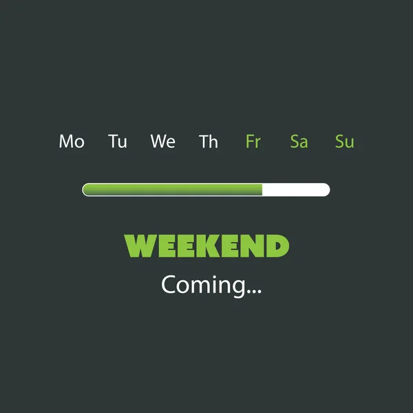 Fim de semana está chegando Modelo de design de banner — Vetor de Stock