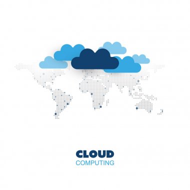 Cloud Computing tasarım kavramı - dijital ağ bağlantıları, teknolojik altyapı