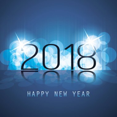  En iyi dilek - soyut Modern tarzı mutlu yeni yıl tebrik kartı veya arka plan, yaratıcı tasarım şablonu - 2018