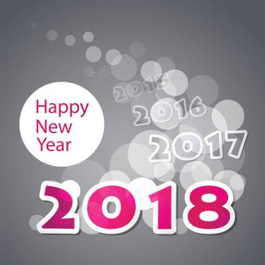 En iyi dilek - yeni yıl kartı, kapak veya arka plan tasarım şablonu - 2018