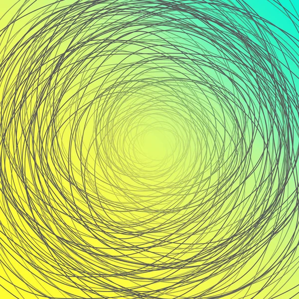 背景をぼかした写真に抽象的なカラフルな同心円パターン — ストックベクタ