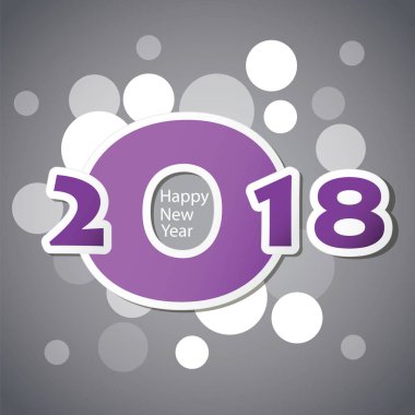 En iyi dilek - soyut Modern tarzı mutlu yeni yıl tebrik kartı veya arka plan, yaratıcı tasarım şablonu - 2018