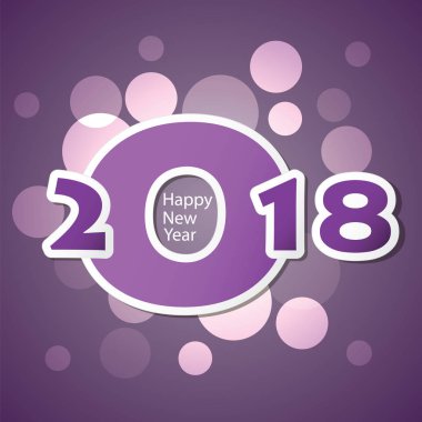 En iyi dilek - soyut Modern tarzı mutlu yeni yıl tebrik kartı veya arka plan, yaratıcı tasarım şablonu - 2018