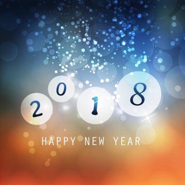 En iyi dilek - soyut Modern tarzı mutlu yeni yıl tebrik kartı, kapak ya da geçmişi, yaratıcı tasarım şablonu - 2018