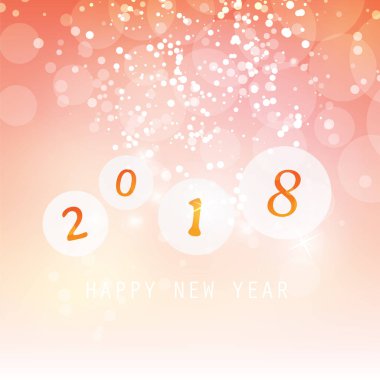 En iyi dilek - soyut Modern tarzı mutlu yeni yıl tebrik kartı, kapak ya da geçmişi, yaratıcı tasarım şablonu - 2018