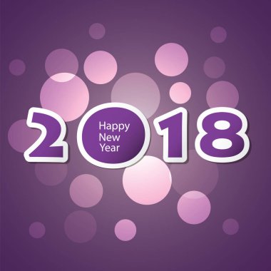 En iyi dilek - soyut Modern tarzı mutlu yeni yıl tebrik kartı veya arka plan, yaratıcı tasarım şablonu - 2018