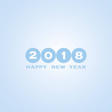 En iyi dilek - mavi soyut Modern tarzı mutlu yeni yıl tebrik kartı, kapak ya da geçmişi, yaratıcı tasarım şablonu - 2018