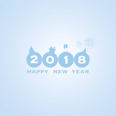 Yeni yıl kartı arka plan - 2018