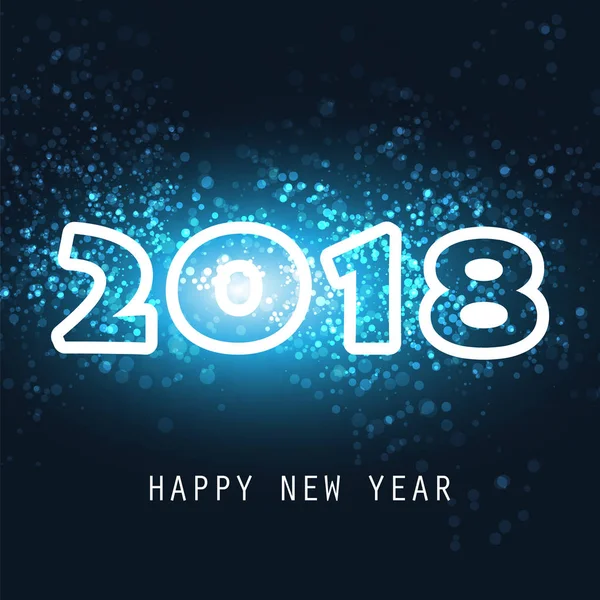 Ευχές - νέο έτος κάρτα, κάλυμμα ή φόντο πρότυπο - 2018 — Διανυσματικό Αρχείο