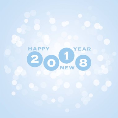 En iyi dilek - mavi soyut Modern tarzı mutlu yeni yıl tebrik kartı, kapak ya da geçmişi, yaratıcı tasarım şablonu - 2018