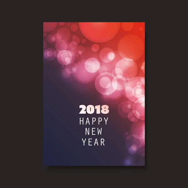 最高の願い - 新年チラシ、カードまたは背景ベクトル デザイン - 2018 — ストックベクタ