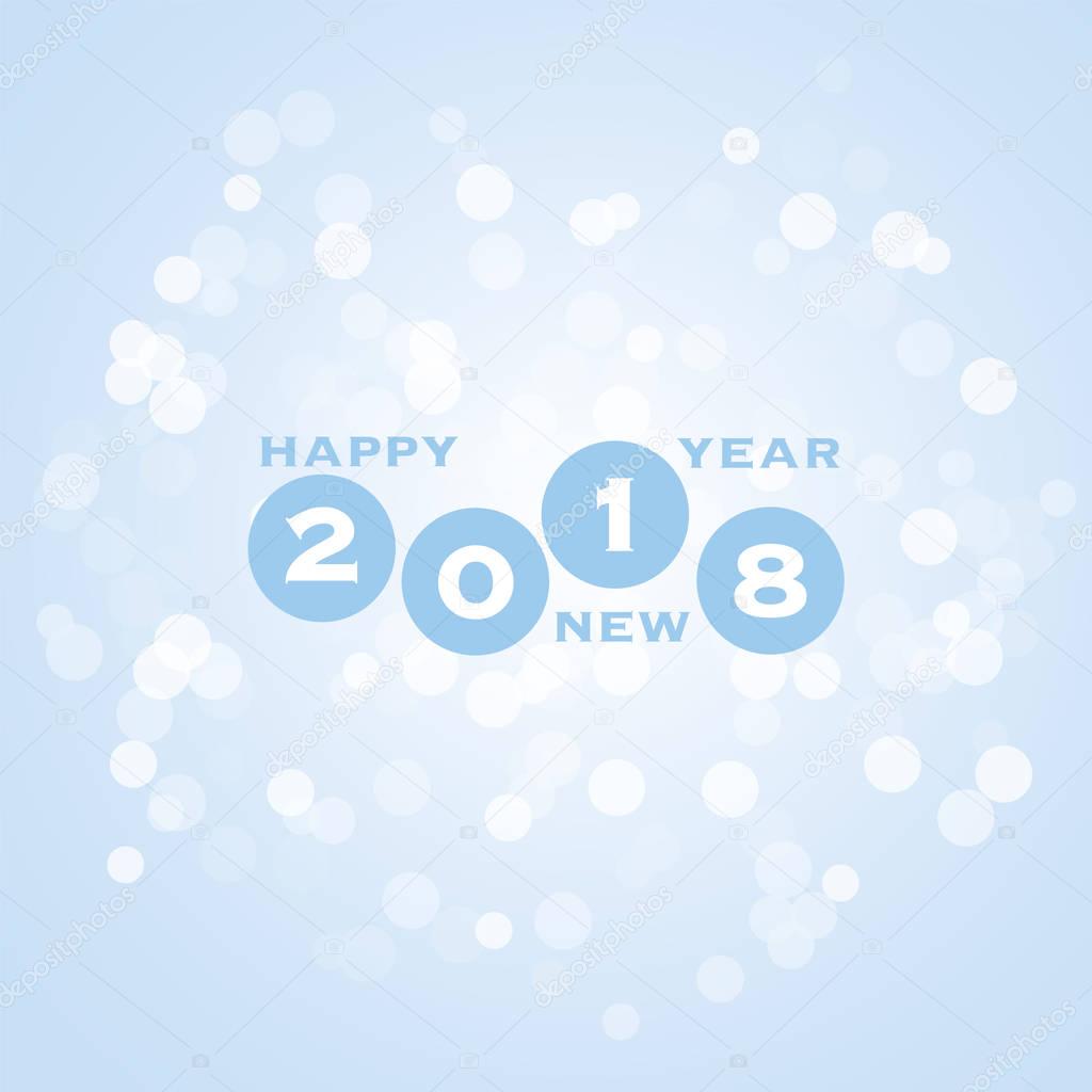 Best Wishes - Blue Abstract Modern Style Happy New Year Greeting Card, Cover or Background, Creative Design Template - 2018