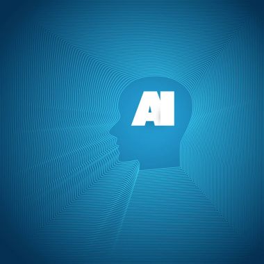 AI, derin öğrenme ve geleceğin teknolojisi konsept tasarımı 