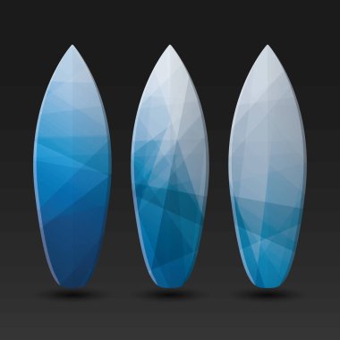 Vektör Surfboards tasarım soyut renkli desenli