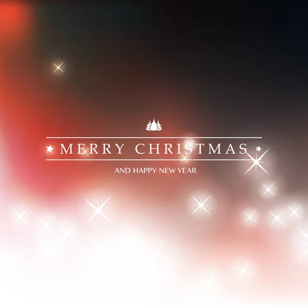 Style moderne coloré Joyeuses Fêtes, Joyeux Noël Carte de voeux avec étiquette sur un fond flou étincelant — Image vectorielle
