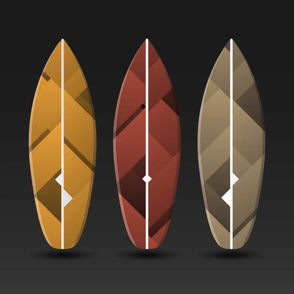 Vector Surfboards Design med abstrakt farverigt mønster – Stock-vektor