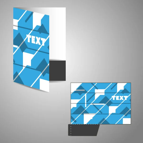 Firemní složky s Die řez Design - abstraktní barevné pozadí — Stockový vektor