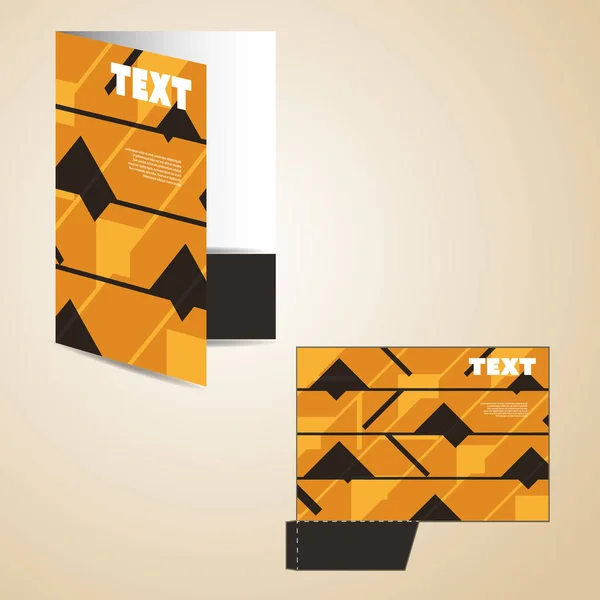 Corporate Folder mit gestanztem Design - abstrakter, bunter Hintergrund — Stockvektor