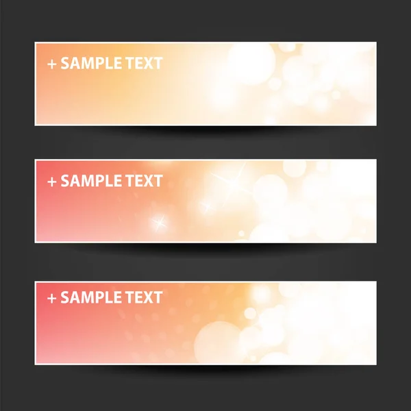 Uppsättning av horisontella färgglad abstrakt rubriker eller Banners för helgdagar och annonser, jul, nyår mönster — Stock vektor