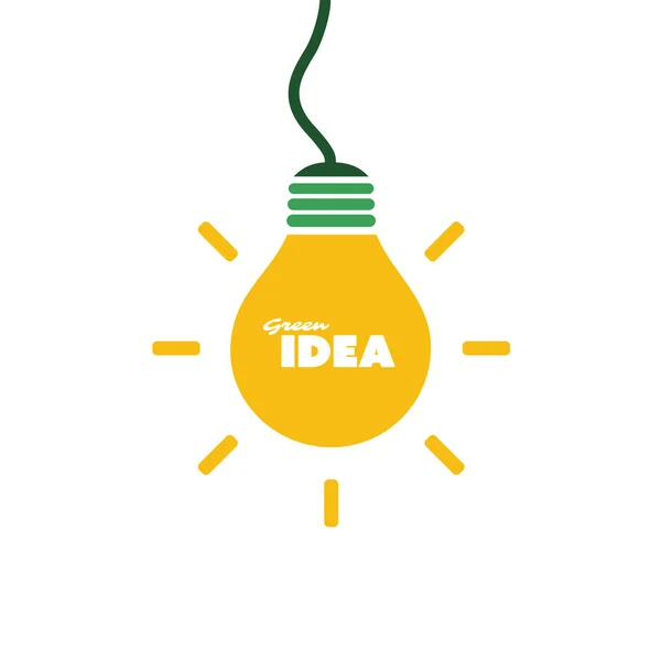 Green Idea Concept Design - Bulb Icon — Stock Vector