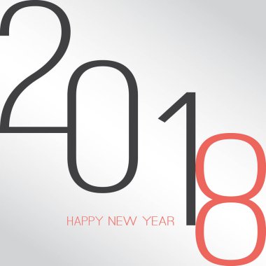 En iyi dilek - soyut Retro tarzı mutlu yeni yıl tebrik kartı veya arka plan, yaratıcı tasarım şablonu - 2018