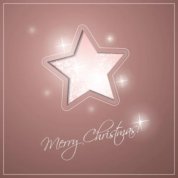 Fondo de la estrella de Navidad - Diseño de plantilla de tarjeta de regalo — Vector de stock