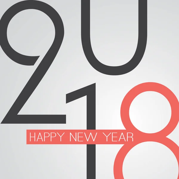 Καλύτερες ευχές - αφαιρετικό στυλ ρετρό ευτυχισμένο το νέο έτος ευχετήρια κάρτα ή φόντο, δημιουργικό σχεδιασμό πρότυπο - 2018 — Διανυσματικό Αρχείο