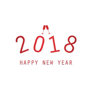  Yeni yıl el ilanı veya kapak tasarımı - 2018