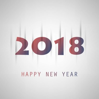  Basit mor ve mavi yeni yıl kartı, kapak veya arka plan tasarım şablonu - 2018