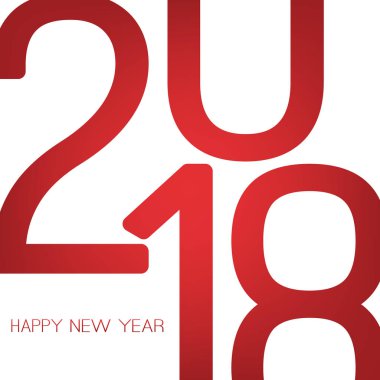 En iyi dilek - soyut Retro tarzı mutlu yeni yıl tebrik kartı veya arka plan, yaratıcı tasarım şablonu - 2018