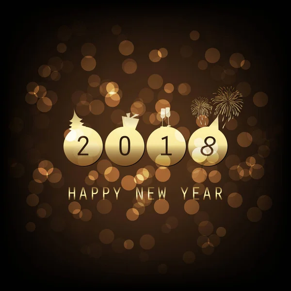 Najlepsze życzenia - streszczenie ciemny złoty nowoczesny styl z życzeniami szczęśliwego nowego roku, pokrywa lub tła, kreatywnych szablon - 2018 — Wektor stockowy