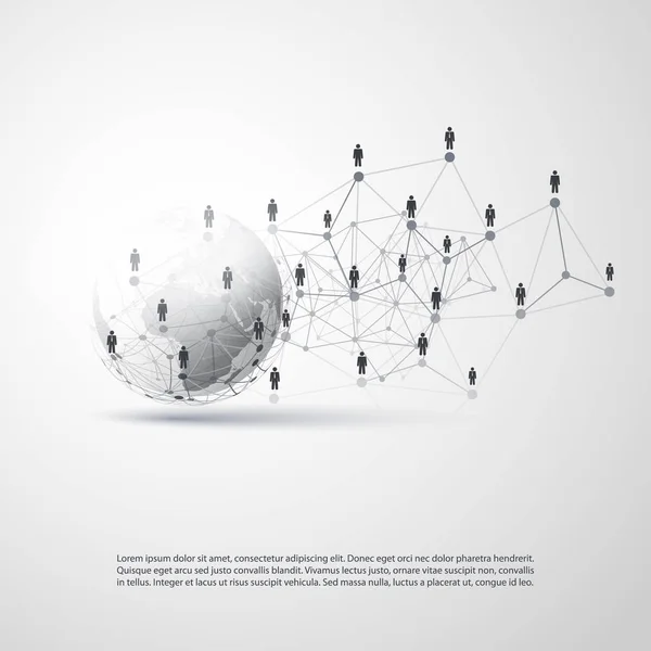Réseaux - Connexions d'affaires - Conception de concepts de médias sociaux — Image vectorielle
