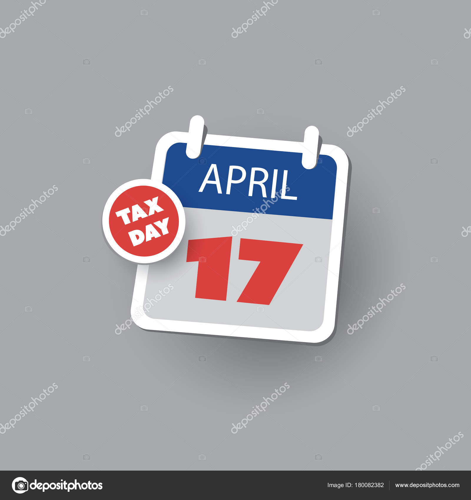 Imposta giorno promemoria concetto calendario design template ... Dichiarazione dei redditi scadenza