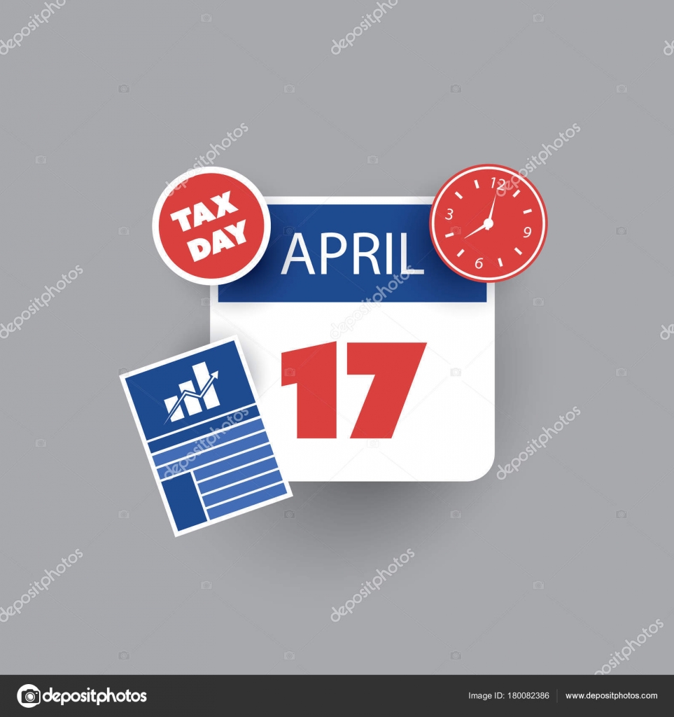 Tax Day Reminder Concept - Calendar Design Template - USA ...