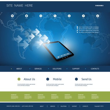 İş, bağlantı, ağ - yaratıcı web sitesi şablon tasarımı