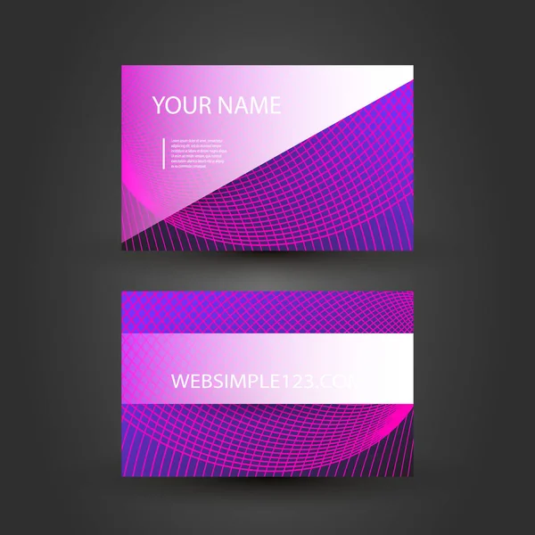 Abstract Colorful Modern Styled Business Card Template Creative Design Back — Stock Vector