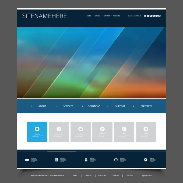 Modern Colorful Abstract Flat Style Web Site Creative Design Concept — Vetor de Stock