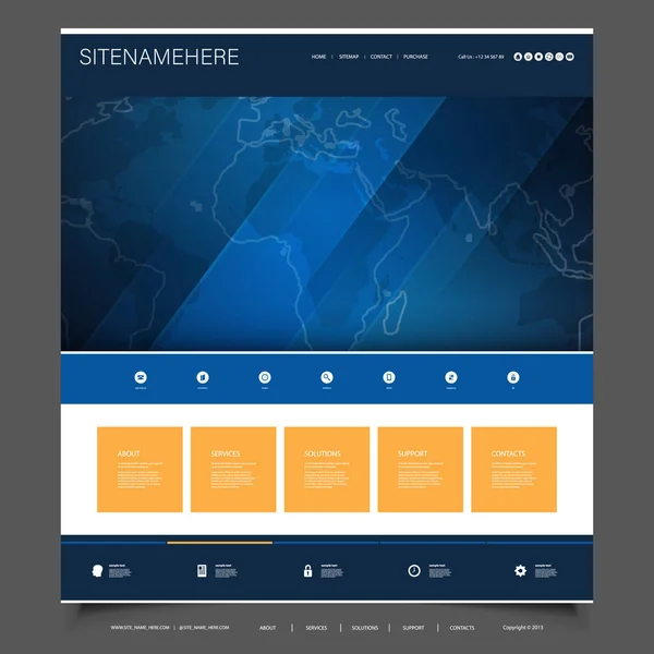 Geschäft, Verbindung, Netzwerk - Design von Webseiten-Vorlagen — Stockvektor