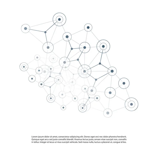 Cloud Computing, hálózatok szerkezete, távközlési koncepcióterv, hálózati kapcsolatok átlátható geometriai háló — Stock Vector